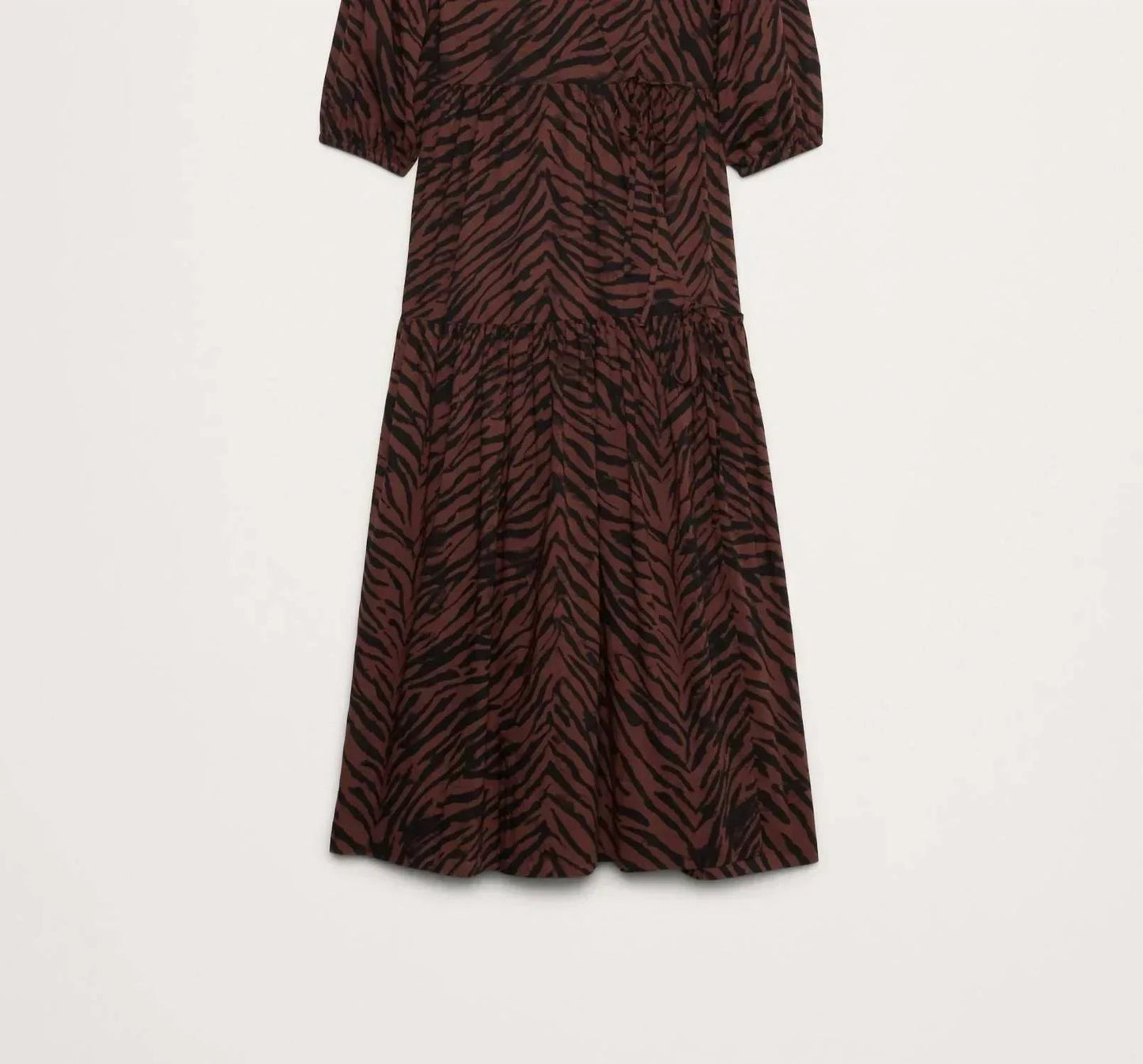 Maxikleid aus Baumwolle mit Wickeldetail „Weißer Lotus“