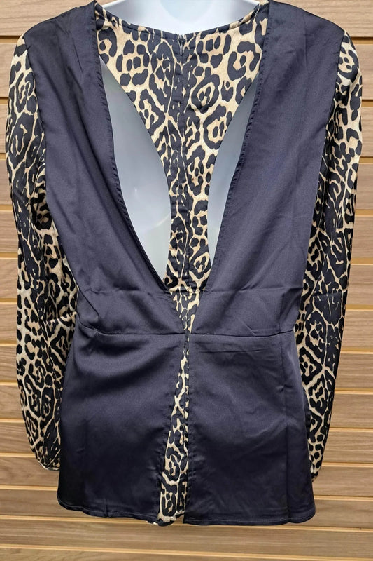 Women's Leopard W/cutout Back W/zipper