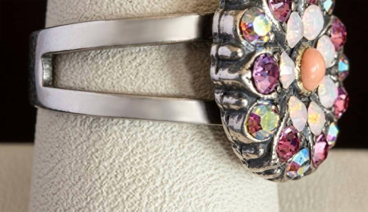 Women's Crystal Flower Ring