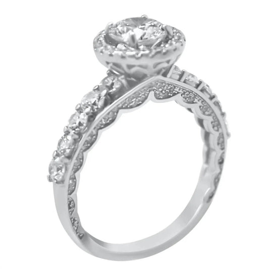 Damen Verlobungsring mit 1,2 ct Moissanit