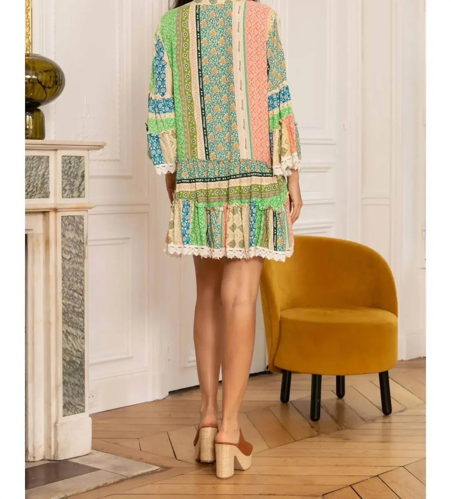 Ethnic Print Tunic Dress