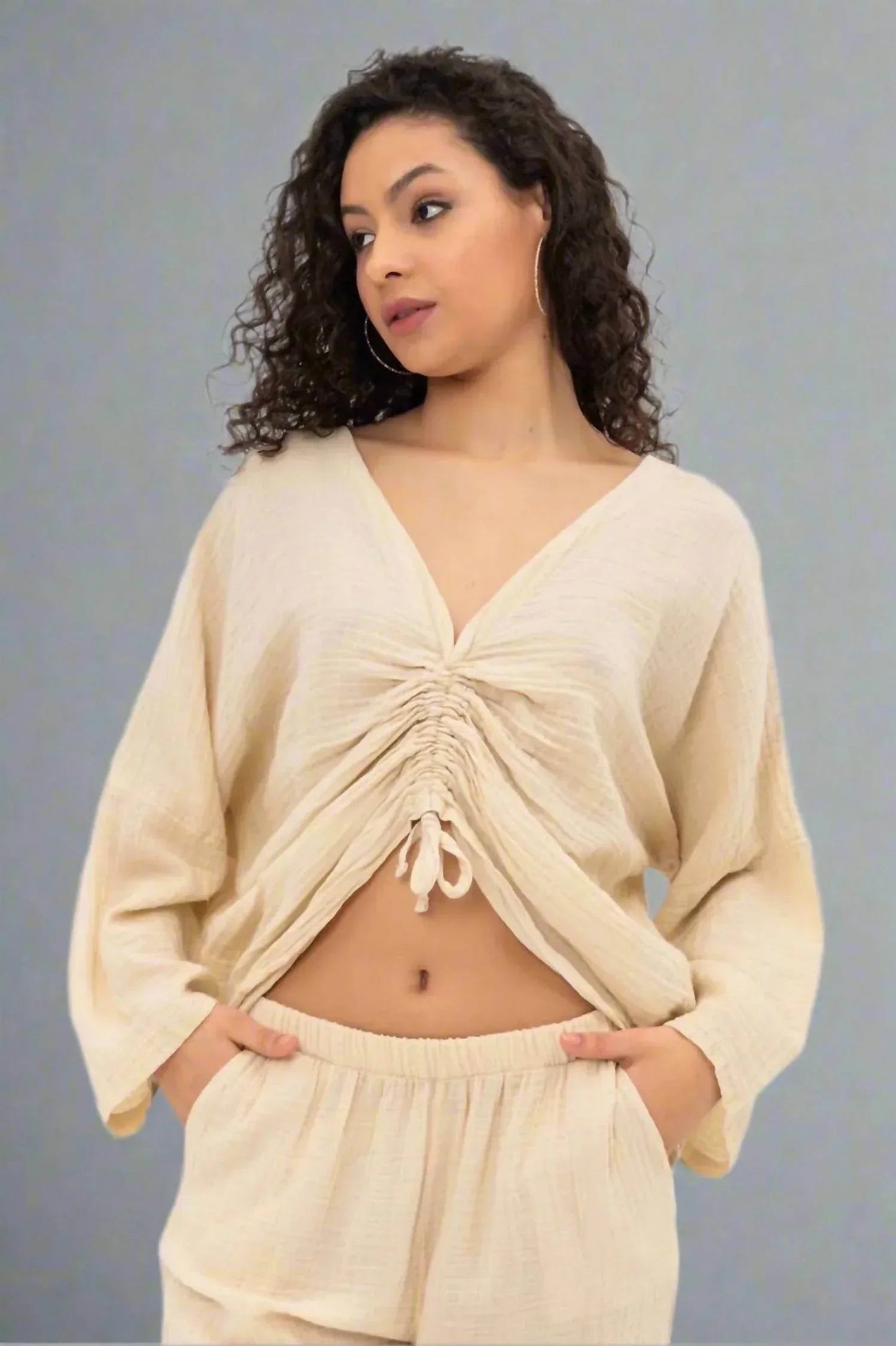 Camille Gerüschte Bluse
