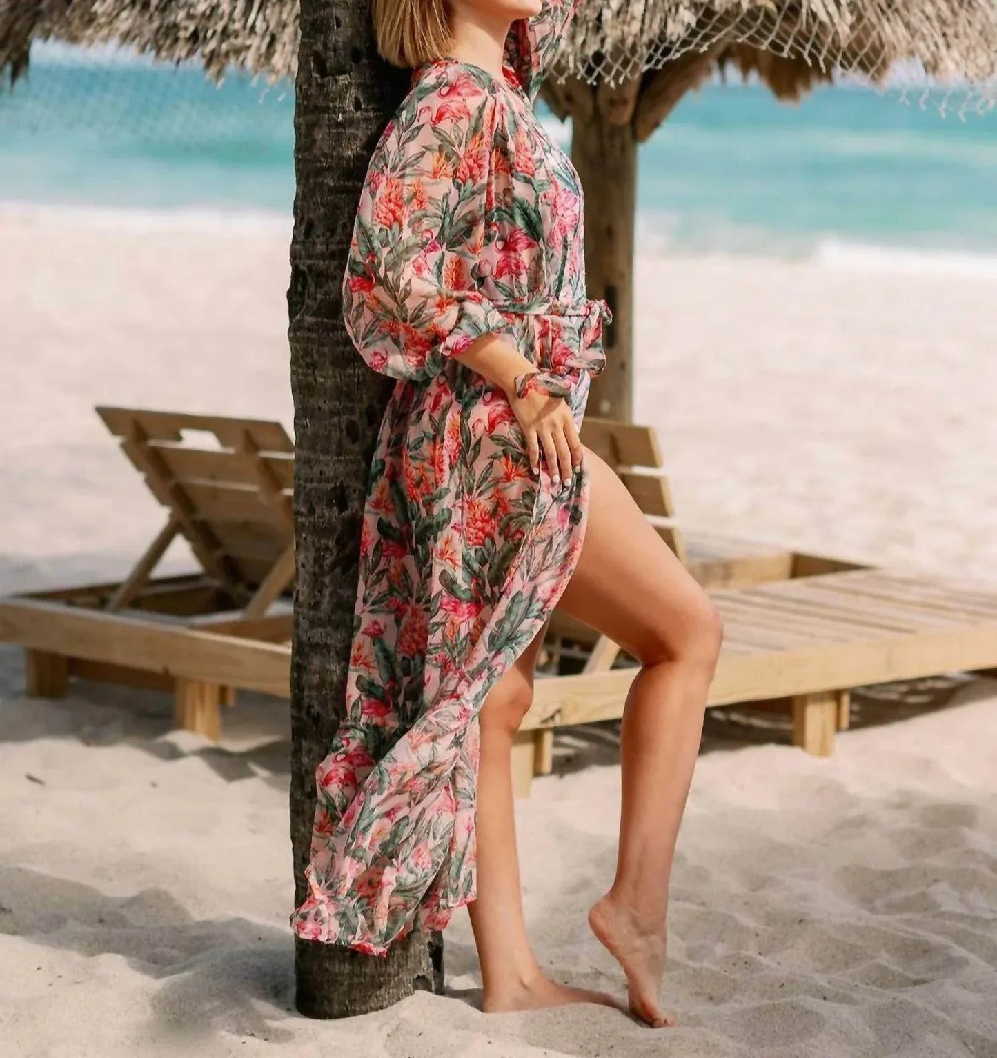 Long Sleeve Robe Cover Up