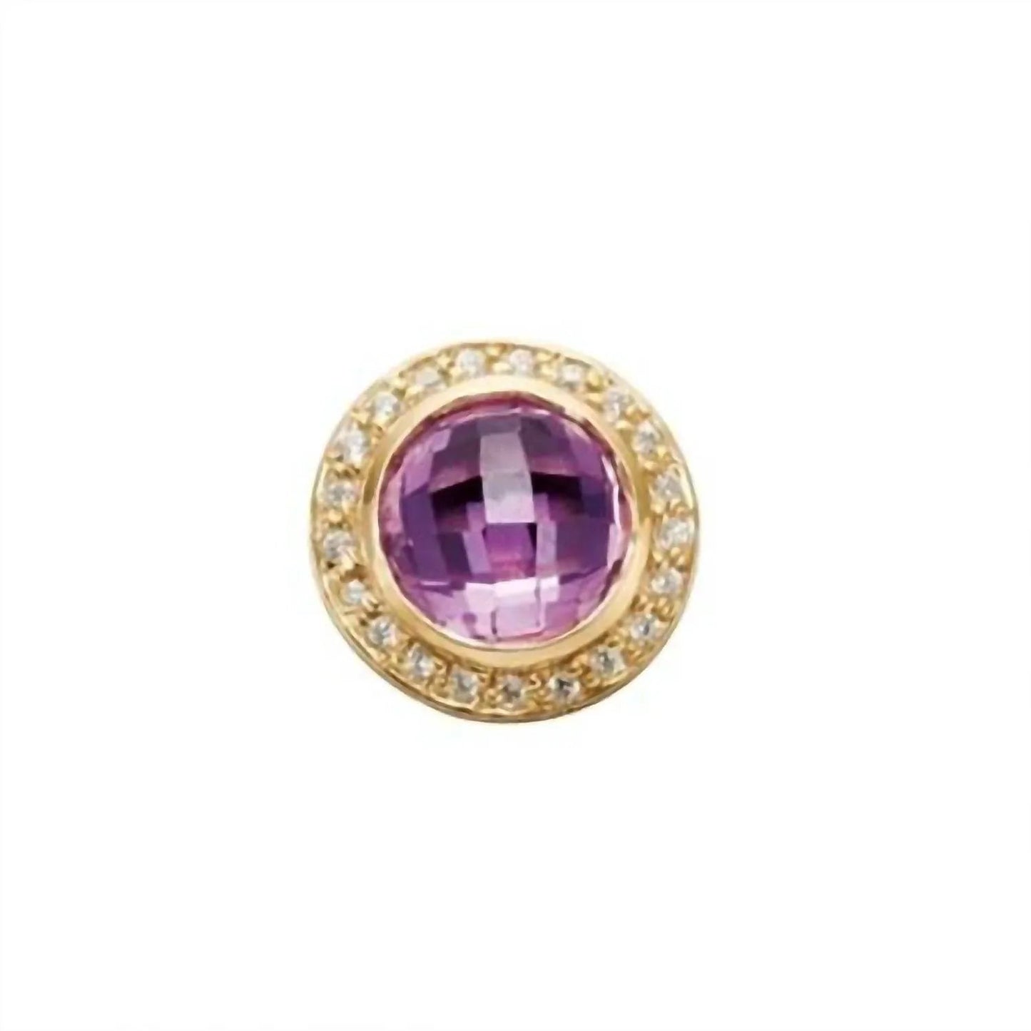 Damenknopf aus facettiertem Amethyst