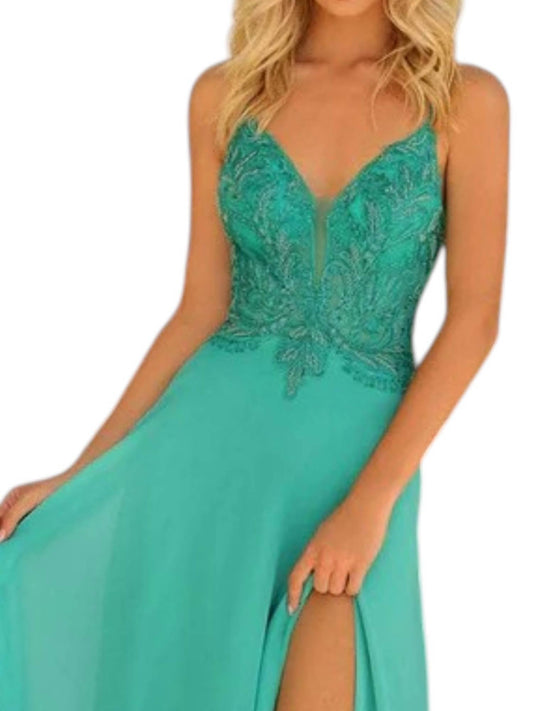 Beaded Chiffon Prom Dress