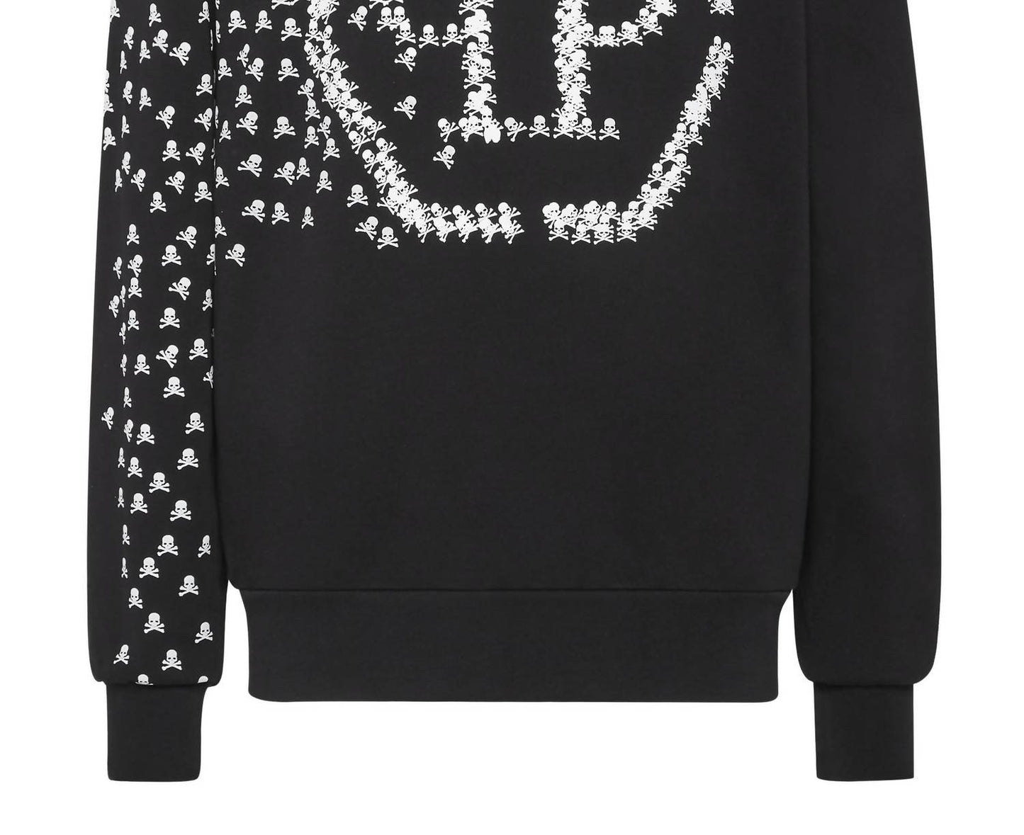 Herren-Kapuzenpullover mit Totenkopf- und Knochen-Grafik