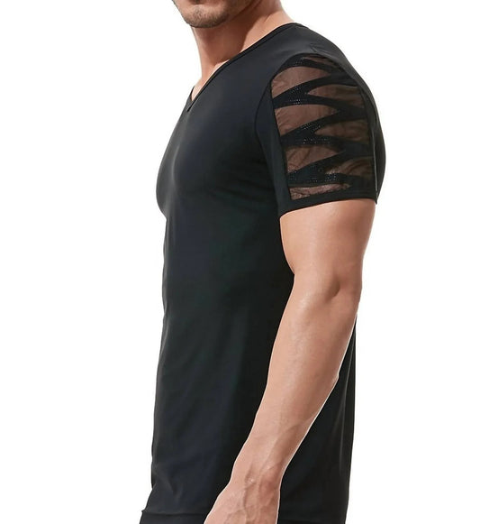 High-Line Lasergeschnittenes besticktes T-Shirt