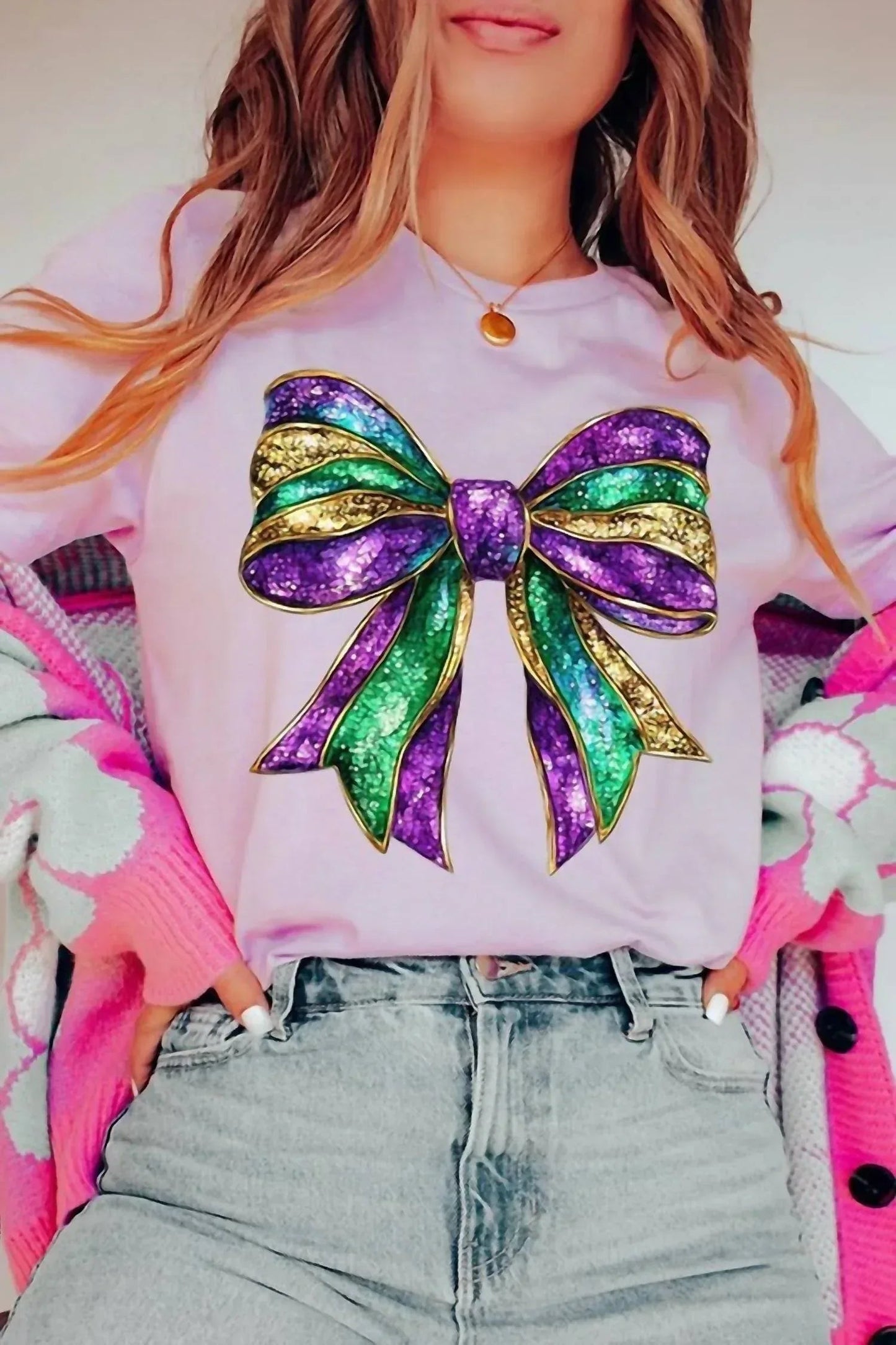 Mardi Gras Schleifenshirt