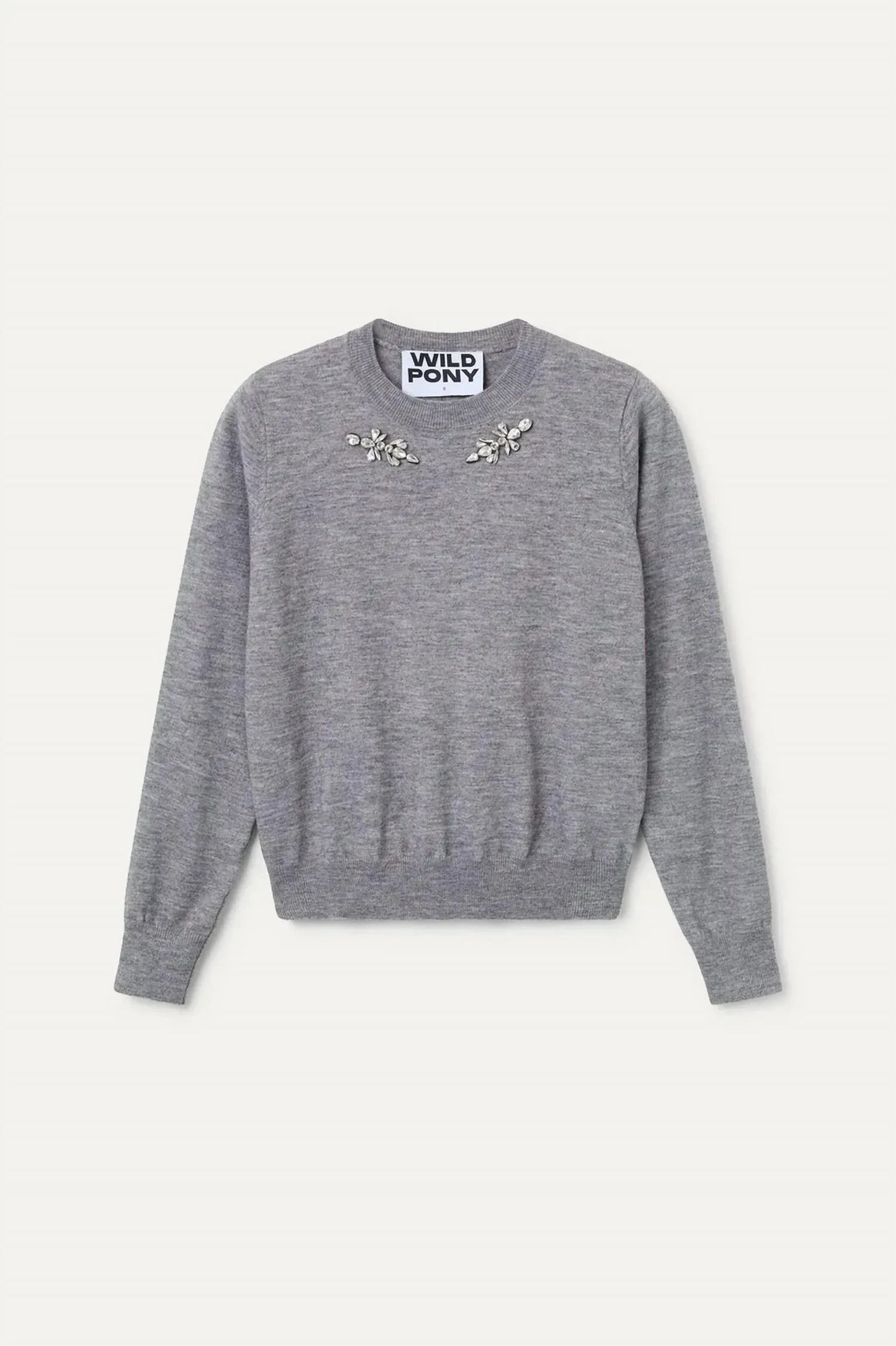 Rhinestone Applique Sweater