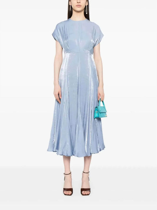 Aimee Foiled-finish Midi Dress