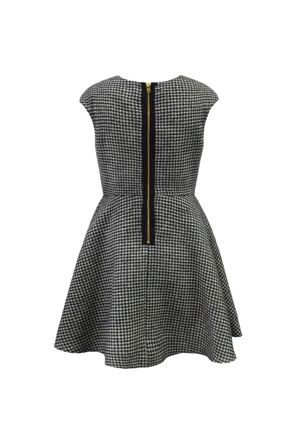Mädchenkleid David Charles Houndstooth mit Kappenärmeln