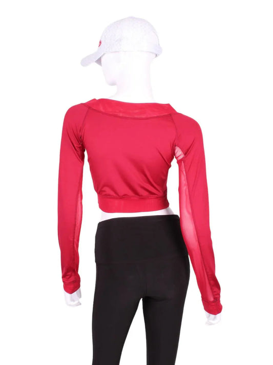 Women's Mesh Vee Crop Top