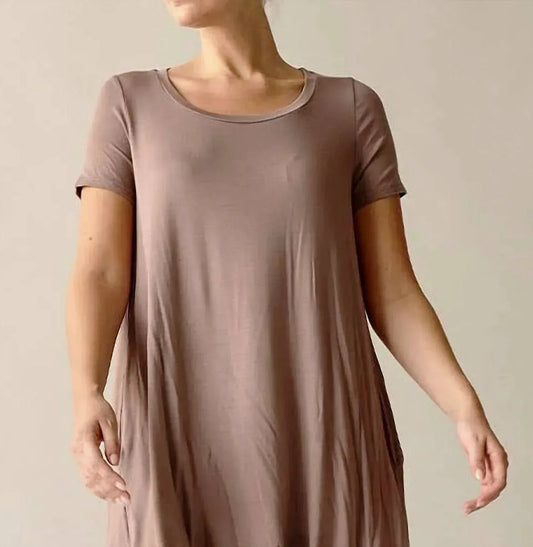 Bamboo Shift Mini Dress