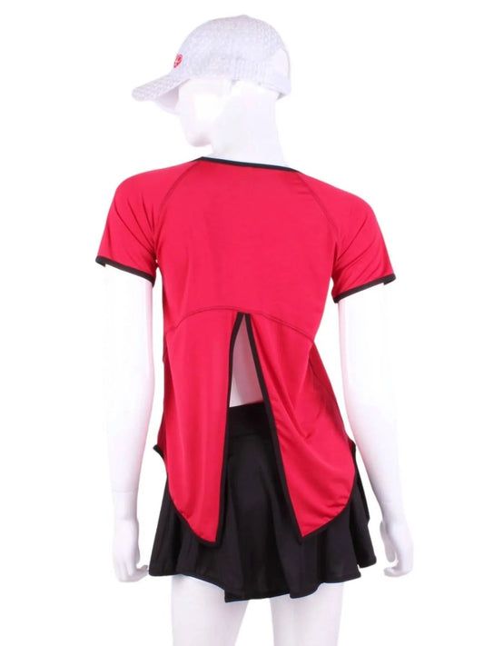 Women's Tie Back Short Sleeve Tennis Tee