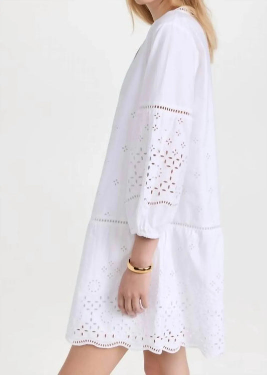 Eyelet Mini Dress