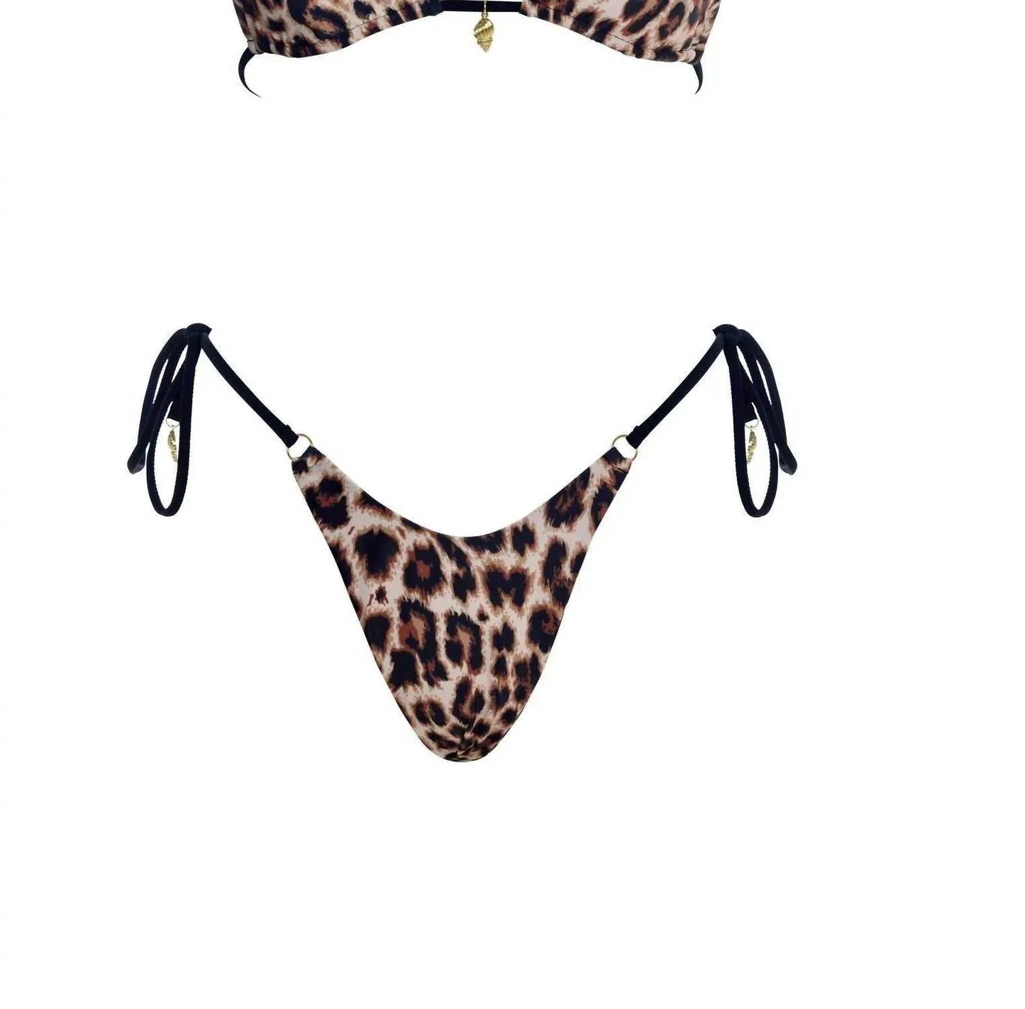 Leopard Luxe Triangle Bikini Top Adjustable Eco Repreve