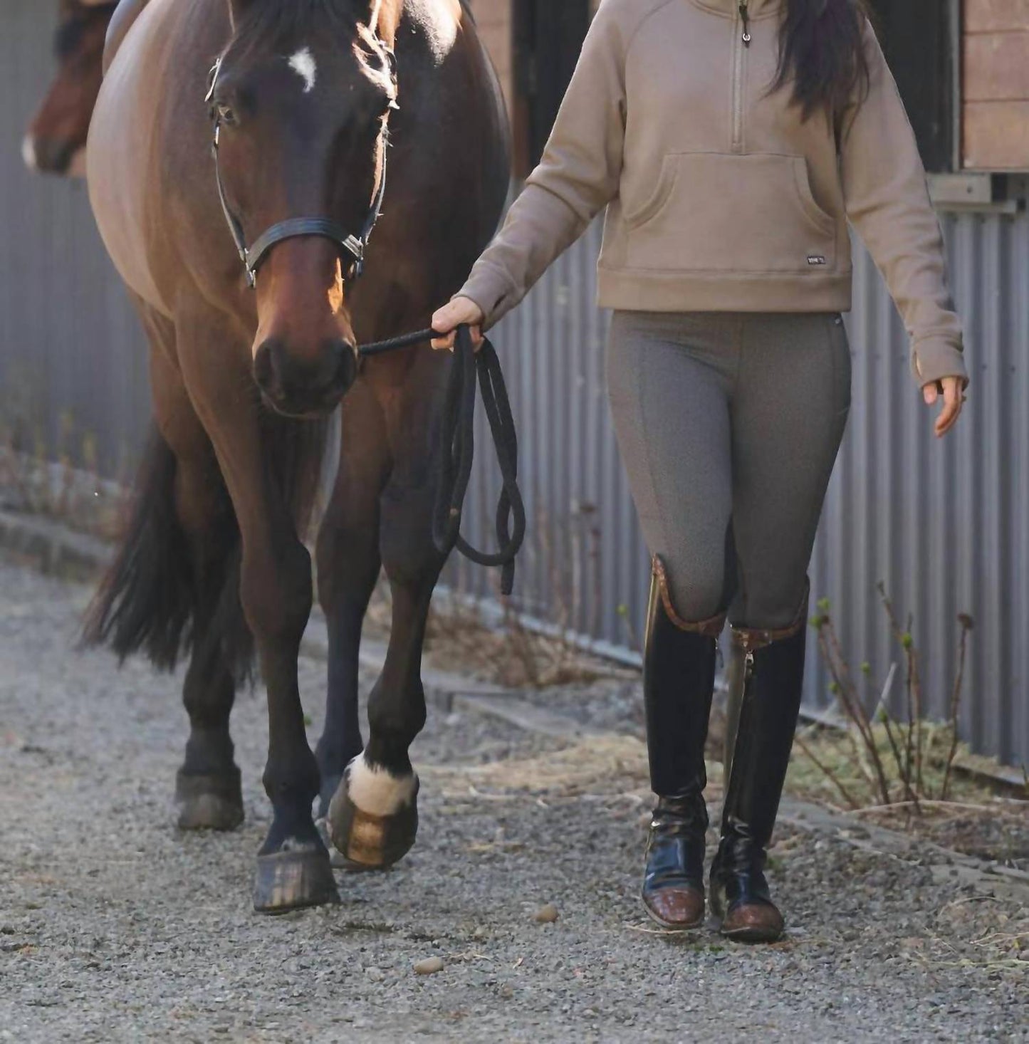 Fleece Lite Kniebesatz-Reithose