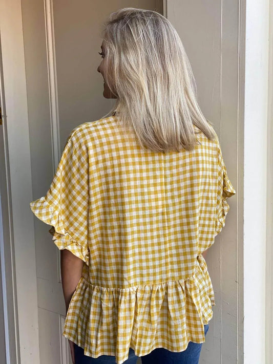 Südliches Gingham-Top