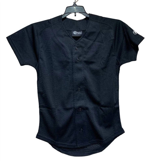 Youth Button Down Baseball Mesh Short Sleeve Jersey - 2-Pack