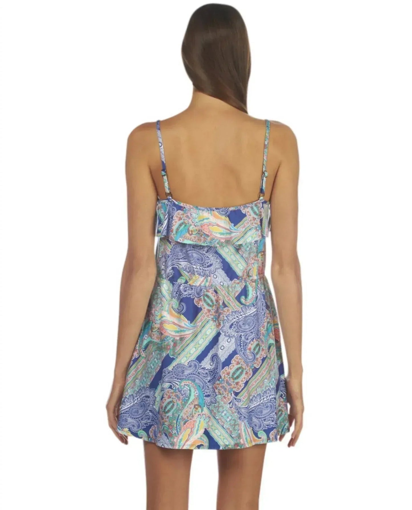 Ruffle Drawstring Cover Up Dress