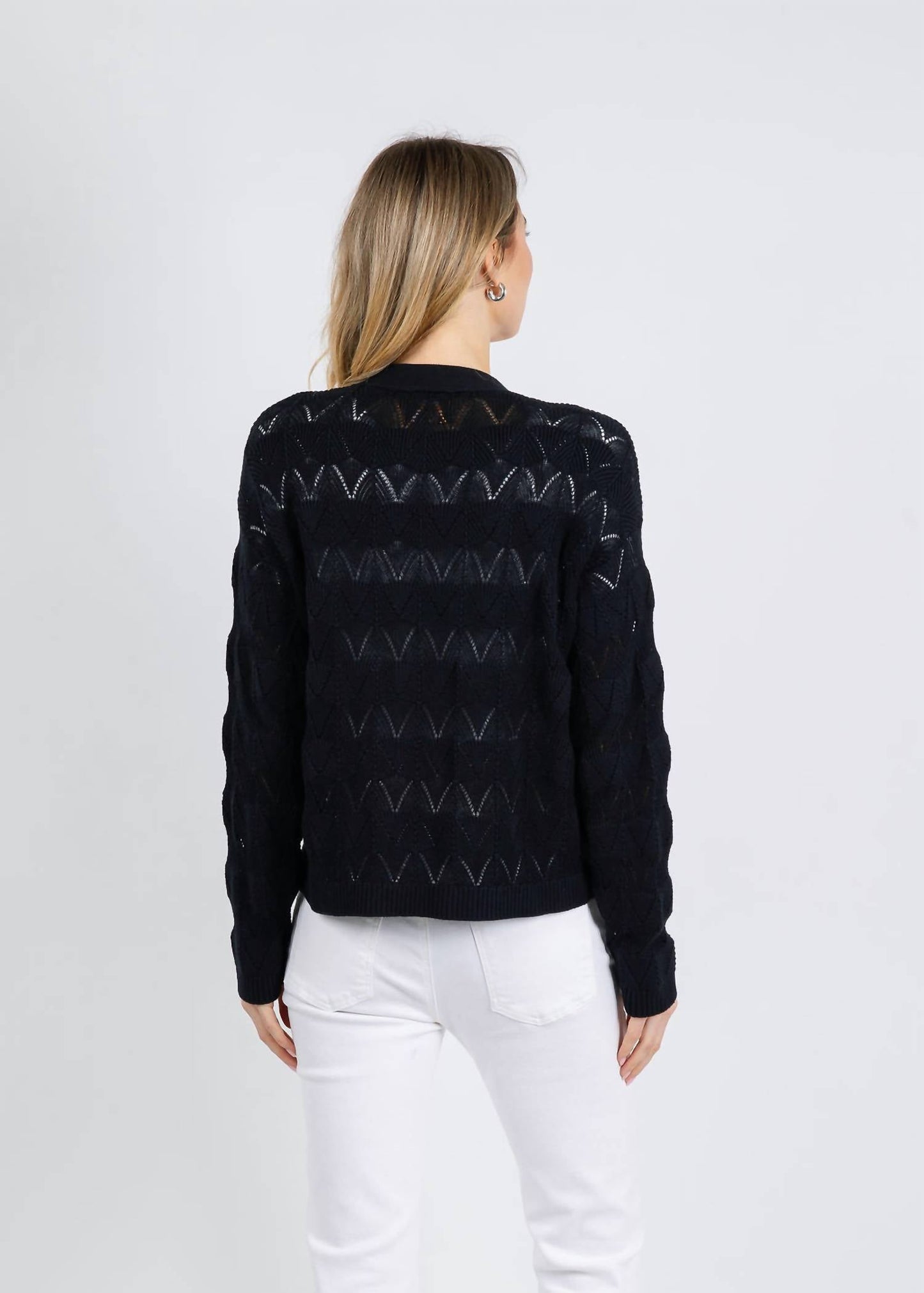 Zickzackmuster-Cardigan