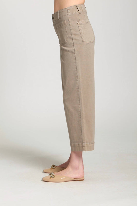 Crop Wide Leg Patch Pocket Pant