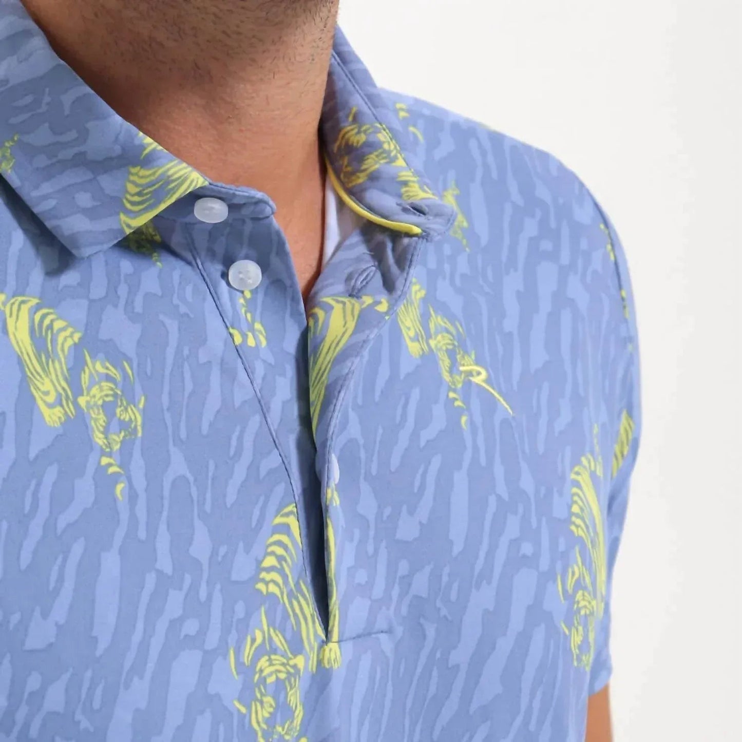 Herren-Poloshirt mit Tiger-Print