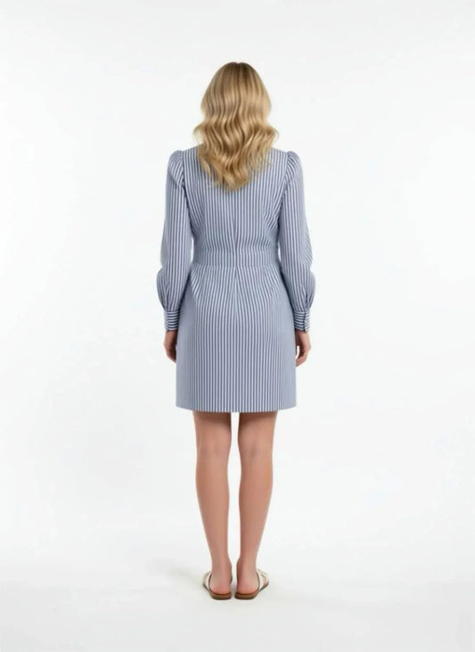 Gestreiftes Wickelkleid