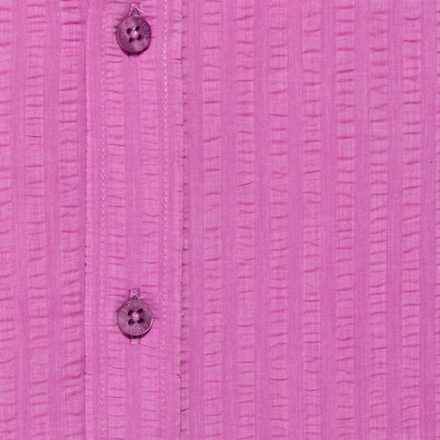 Confuchsia Seersucker Short Sleeve Button Down Shirt
