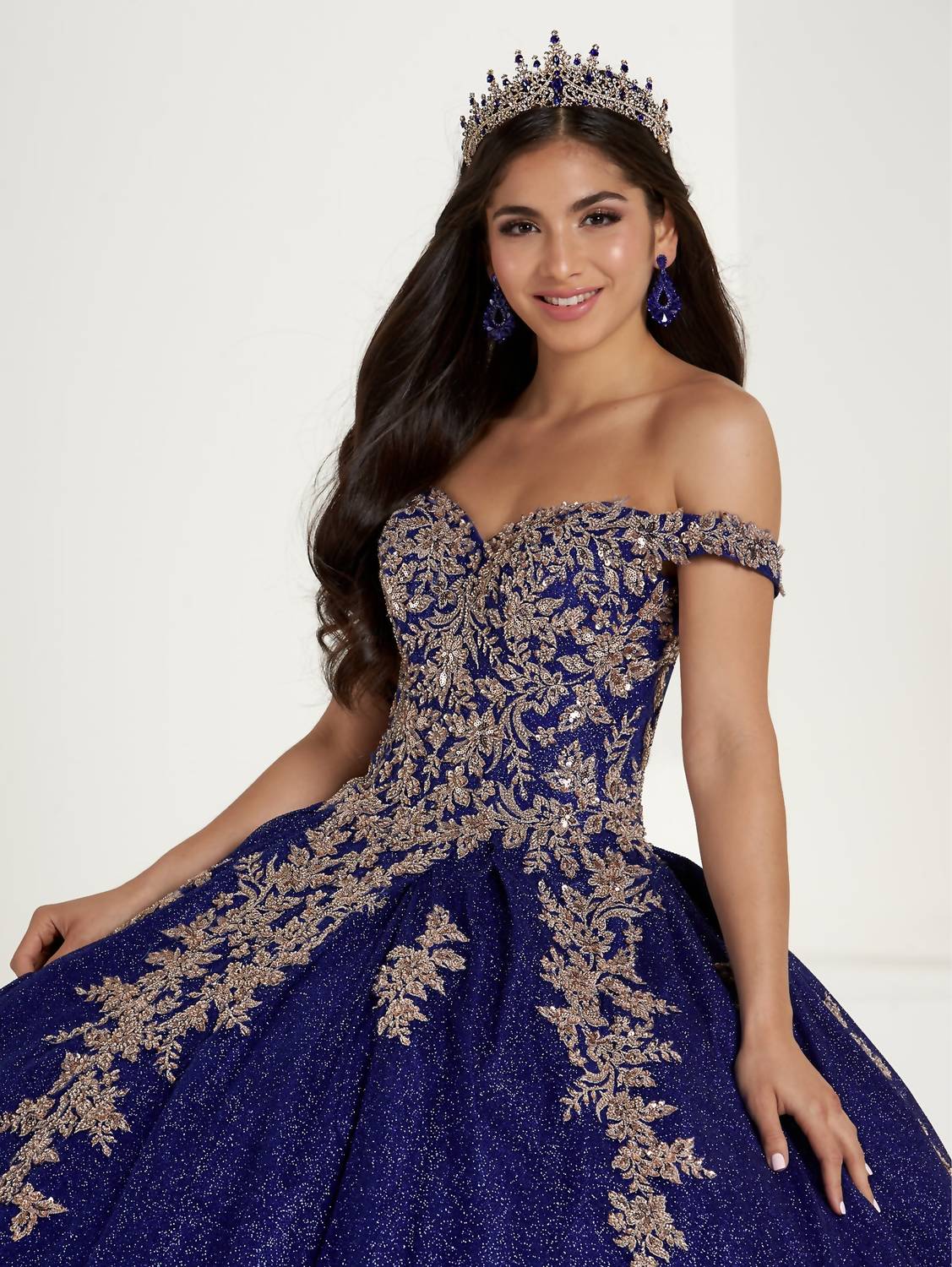 Plissierter Off-Shoulder Quinceañera-Kleid