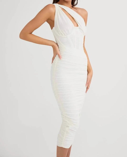 Valentina Asymmetrisches Midikleid mit Cut-outs