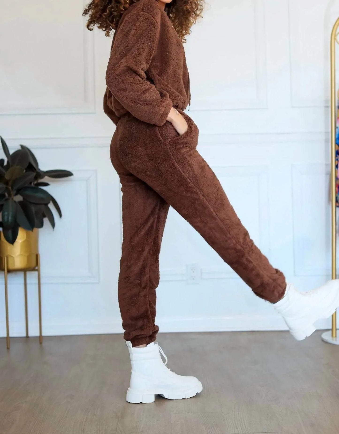 Cropped Hoodie Jogger-Set für Damen