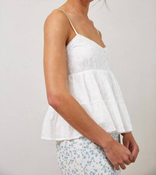 Eyelet Lace Trim Cami Top