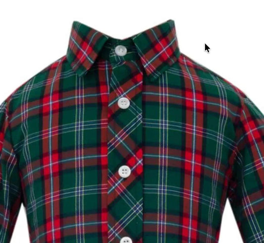 Boy's Plaid Button Down Long Sleeve Michael Shirt