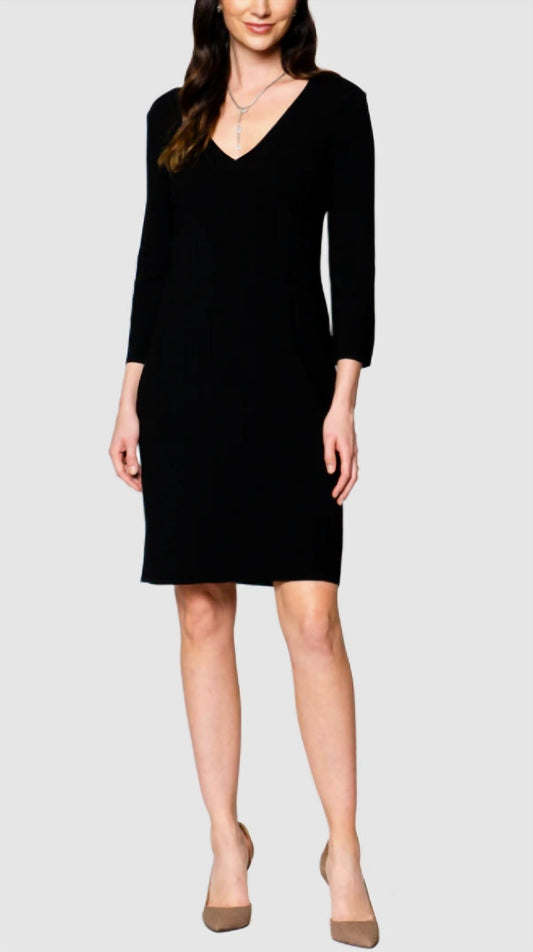 Vanessa Milano Etui-Midikleid mit Dreiviertelärmeln