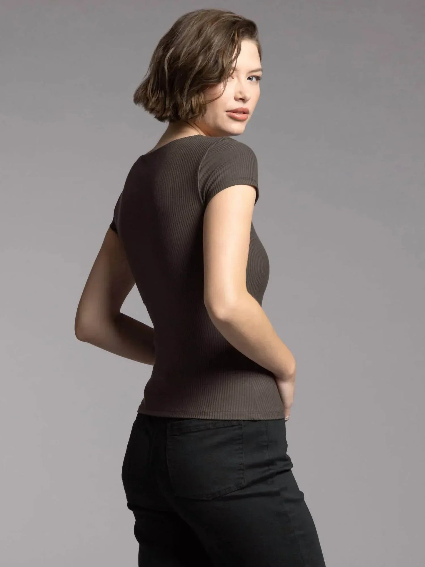Charlene Geripptes Oberteil