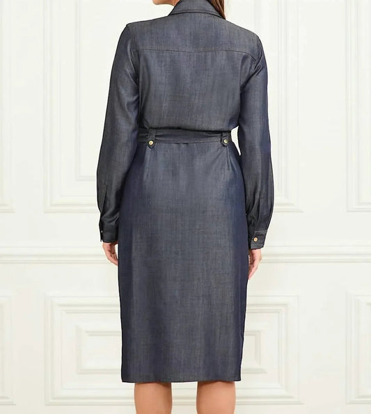 Carla Safari Denim Midi Dress