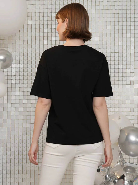 Glitzer-Schleifen-T-Shirt