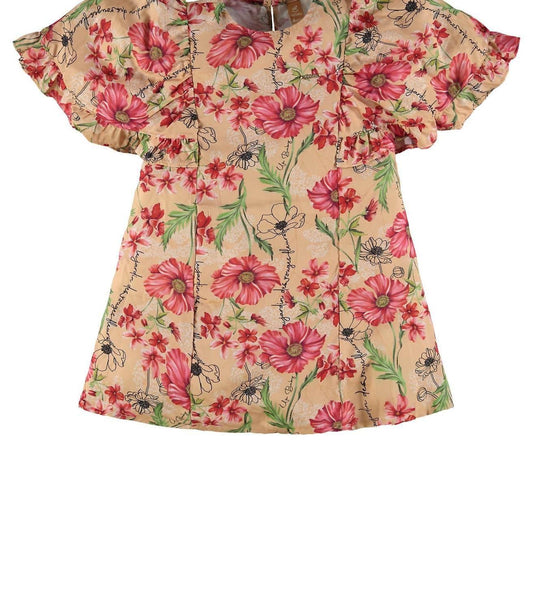 Kleid aus Viskosewebstoff