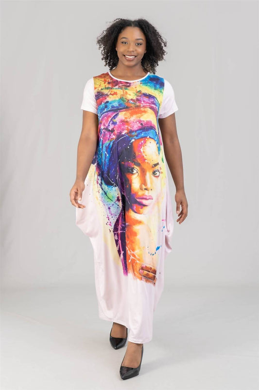 Face Maxi Length Elegance Dress