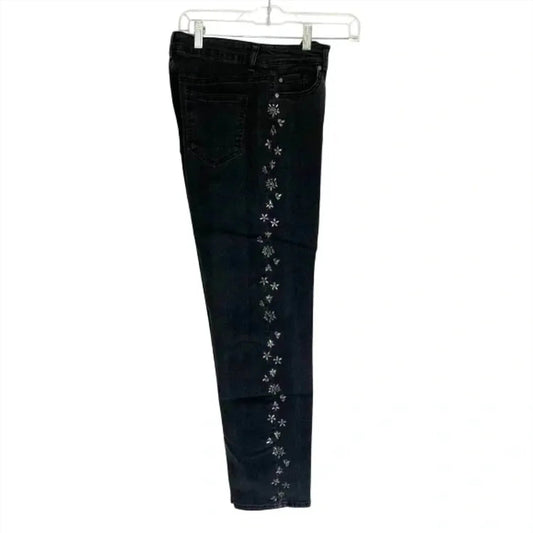 Women's Crystal Detail High Rise Jeans