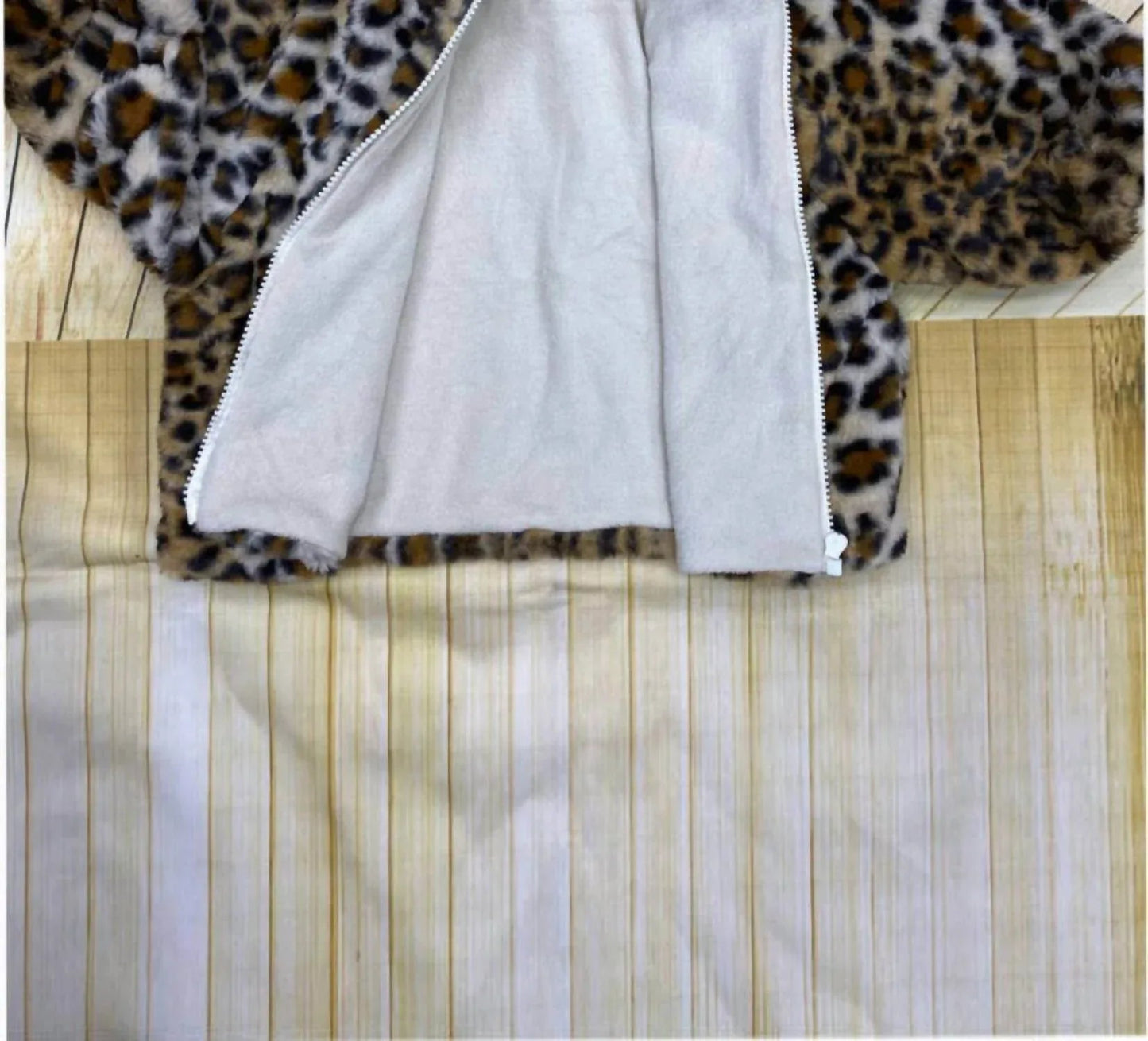 Girl's Leopard Print Fleece Jacket