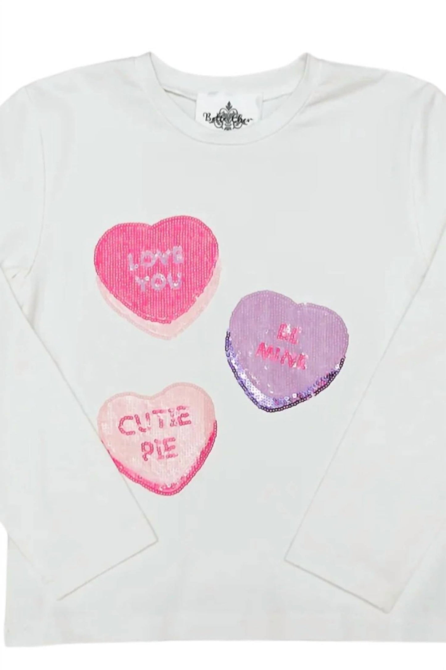 Mädchen Langarmshirt mit Herz-Ausschnitt