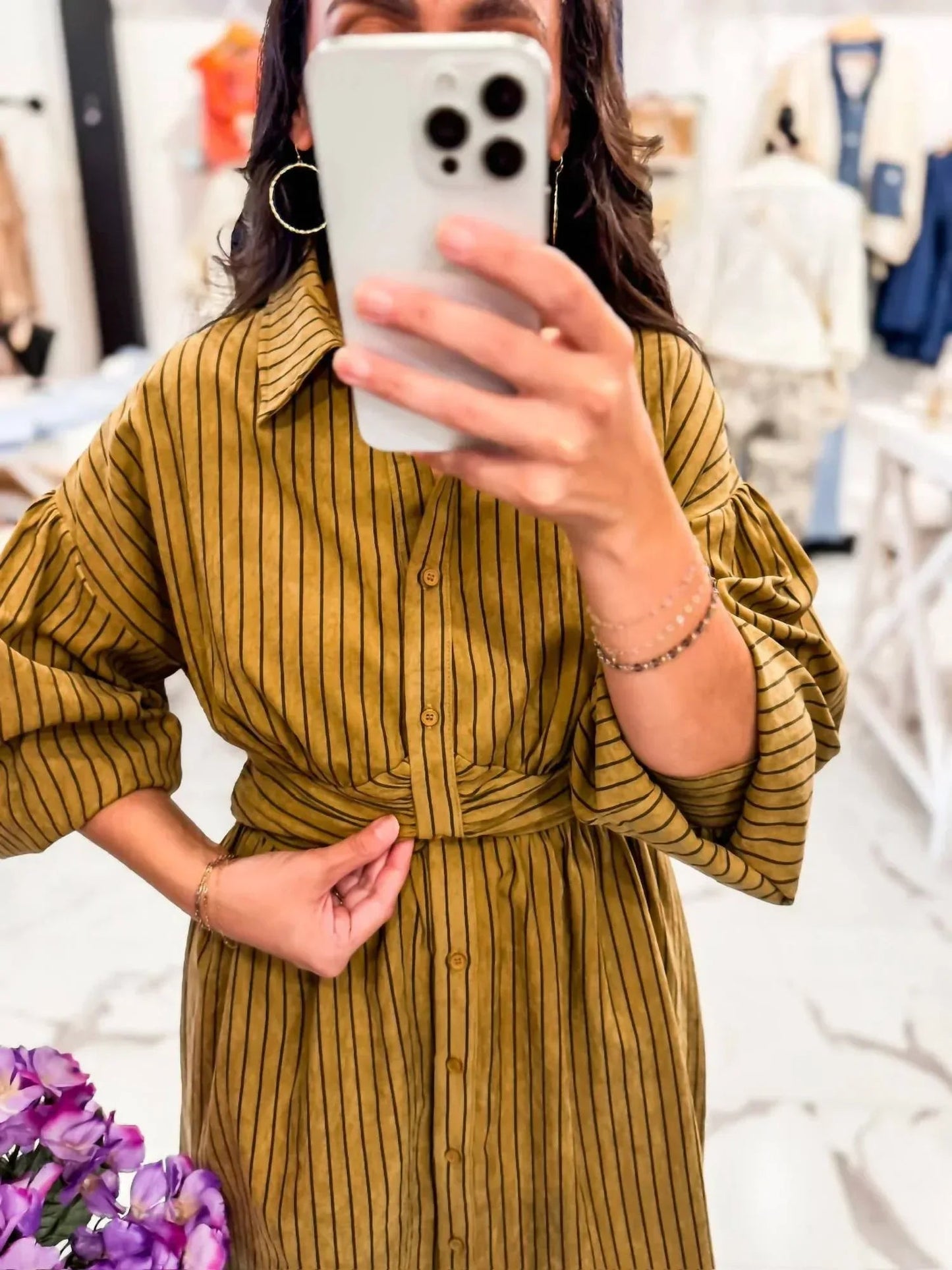 Women's Queue Me In Striped Mini Dress