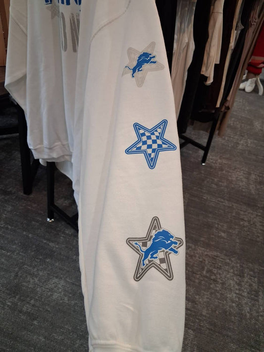 Women's Detroit Lions Sweatshirt With Sleeve Detail