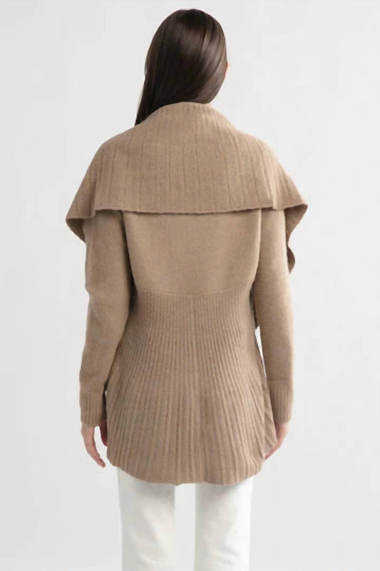 Heather Plissee-Schal-Cardigan