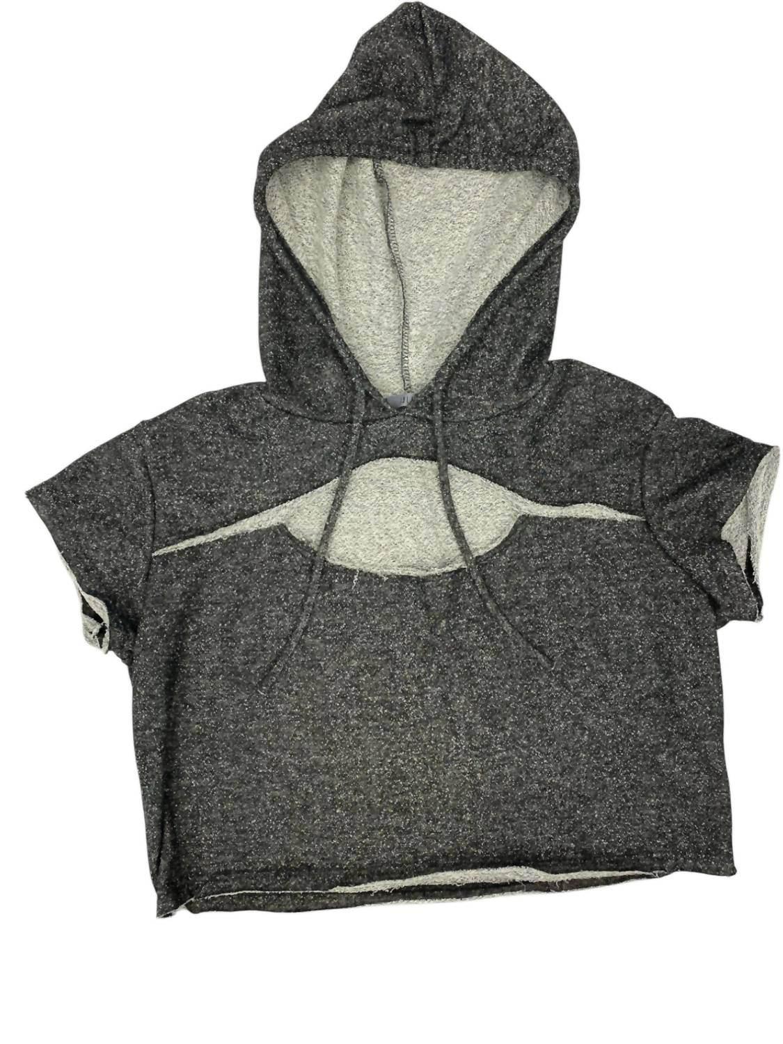 Women's Cropped Cut Out Hoodie