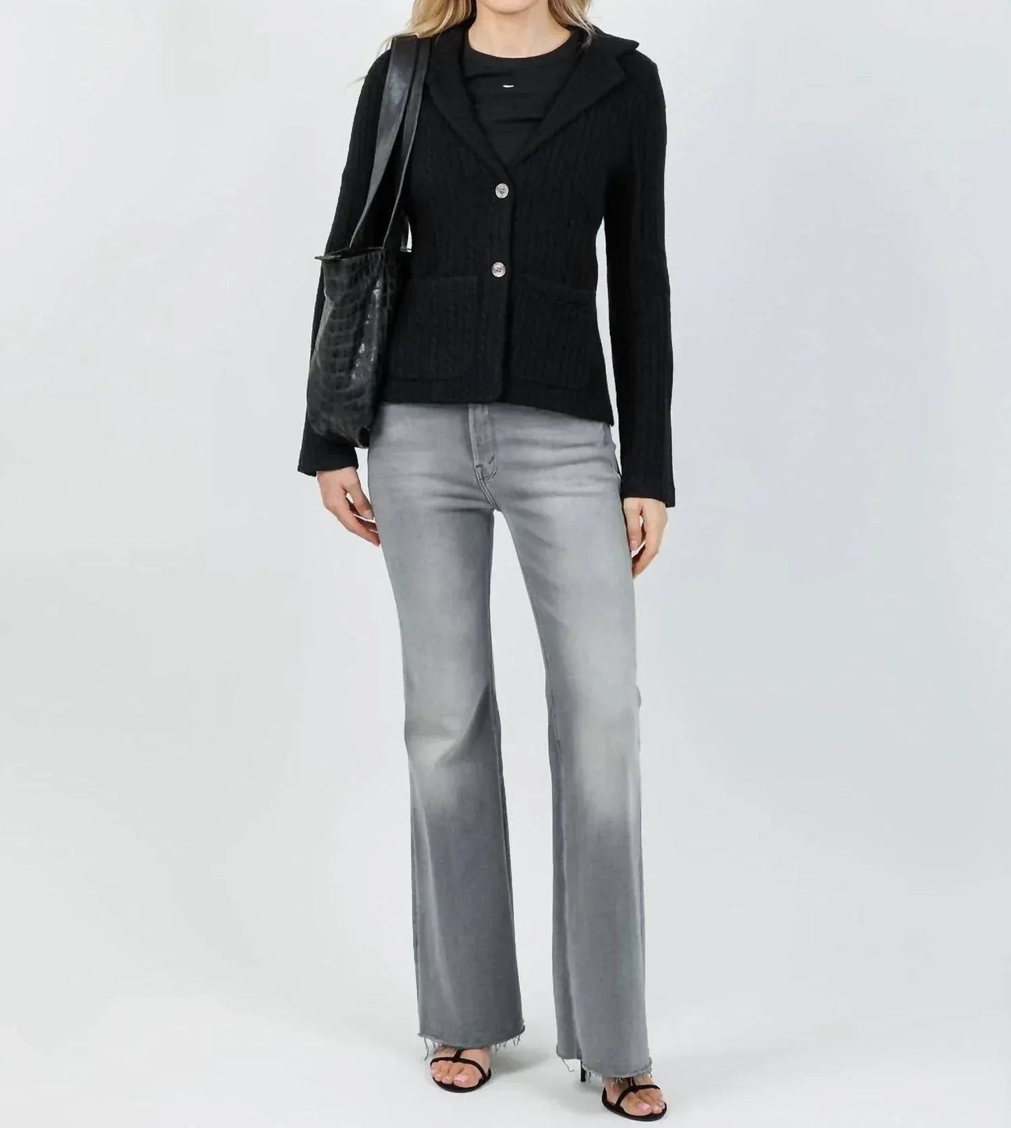 Casey Kaschmir-Zopfmuster-Blazer
