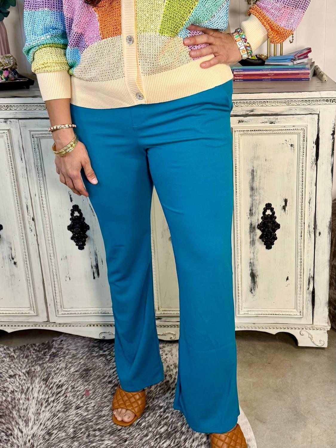High Waisted Stretch Flare Pants