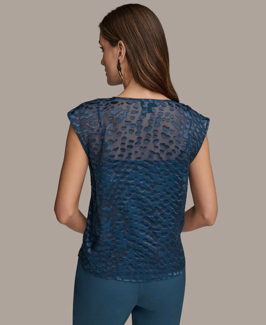Cap-sleeve Silk-blend Blouse